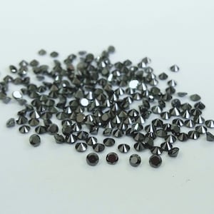 3 MM Natürlicher Schwarzer Diamant Runde Edelsteine-Schwarzer Diamant Brillantschliff lose Edelstein