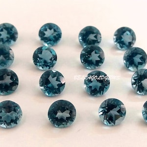 2 mm Natural London Blue Topaz Faceted AAA Quality-Blue London Topaz High Quality