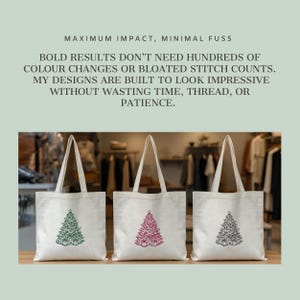 Vintage Christmas Tree Embroidery Design – Redwork Sketch Pattern – To fit hoops 4x4 to 9x12 image 3