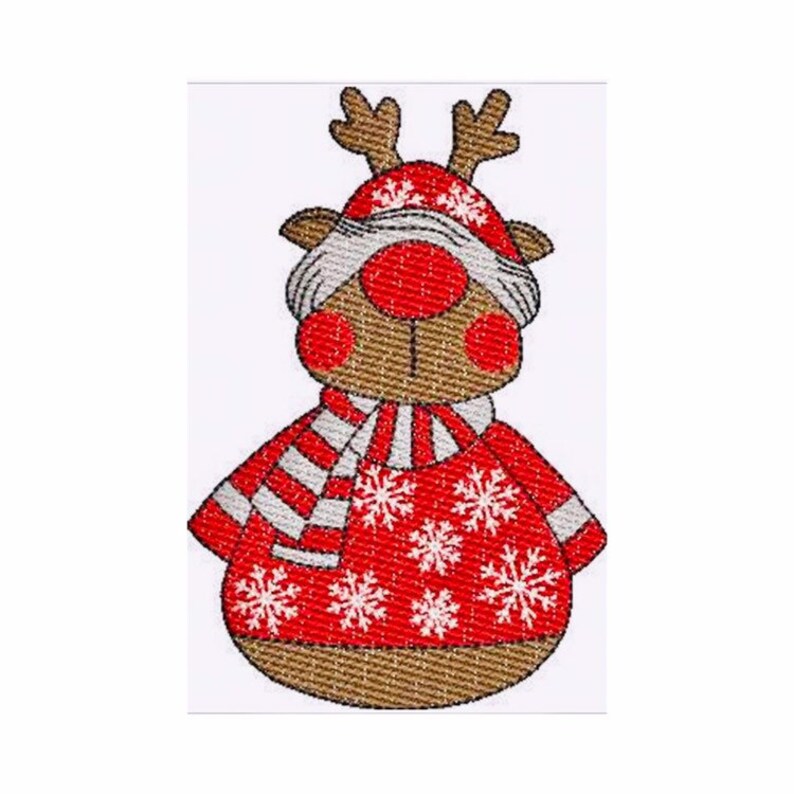 Christmas reindeer gnome sketch embroidery design instant  etsy Christmas reindeer gnome sketch embroidery design instant  etsy