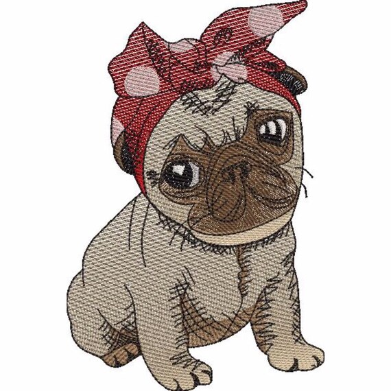 pug with bandana