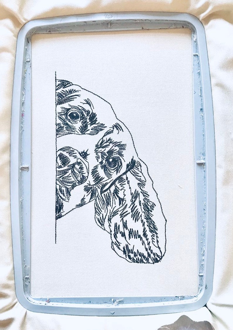 Peeping Beagle Embroidery