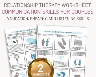 Relationship  Communication skills validation empathy worksheet handout