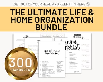 Complete Life Binder | Printable Mom Planner | Home Management PDF | Planner Inserts | Organization Printables | Family, Fitness, Finances