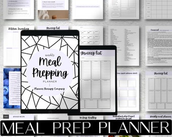 Meal Prep Binder | Printable Mom Planner | Home Management PDF | Planner Inserts | Organization Printables | Family, Fitness, Food, Health