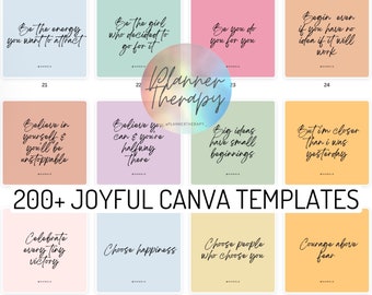 200+ Instagram Post Canva Templates: Social Media Bundle