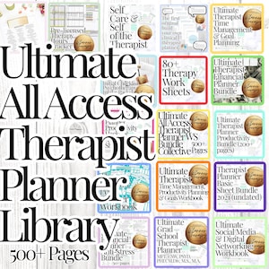PSYCHOTHERAPIST PLANNER PRINTABLES 600+ page digital library. Additional pages you didn’t know you needed!
