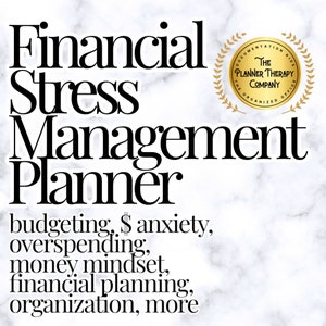 Financial Stress Management  Workbook (Finance Anxiety Coping Skills Packet Included)