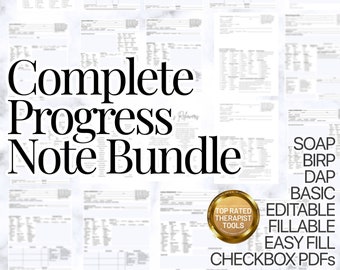Therapist Progress Note Template: Fillable SOAP Note (PDF)