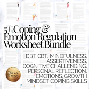 Coping skills and emotion regulation skills journal, worksheets, coping checklist, pdf