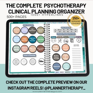 UNDATED 1ST EDITION  Therapist PLANNER, therapy planner,  social work, Therapist planning, clinical work, therapy documentation, digital