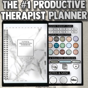 2024 Therapist PLANNER, therapy planner counseling social work, Therapist planning, clinical work, therapy documentation, digital hyperlinks