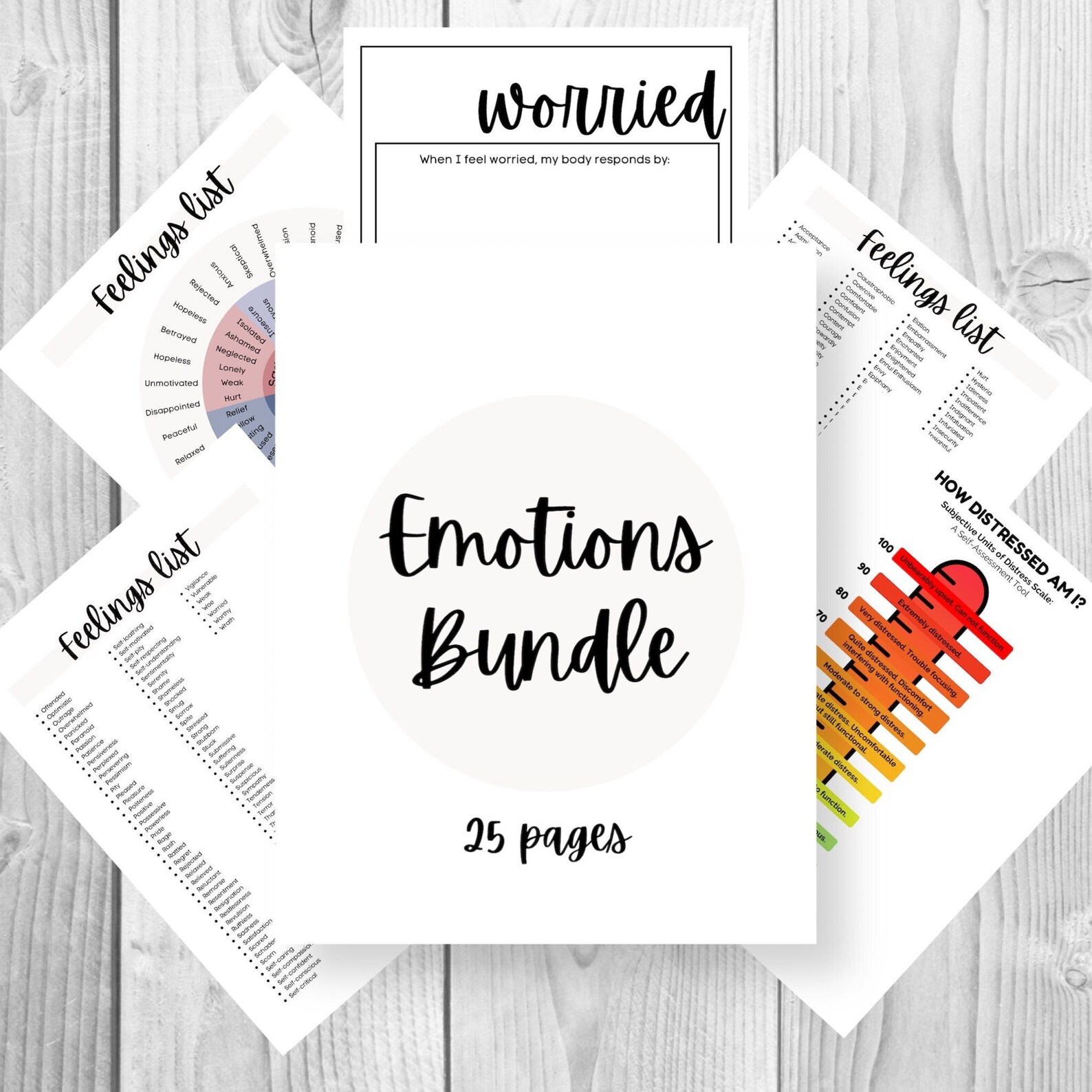 Emotion Processing Worksheets: Coping Skills Journal (PDF) - Etsy
