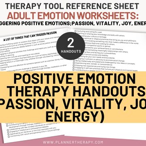 increase positive emotions: vitality, passion, joy checklist pdf Worksheets, PDF