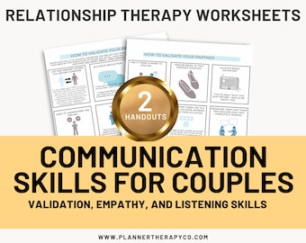 Relationship  Communication skills validation empathy worksheet handout