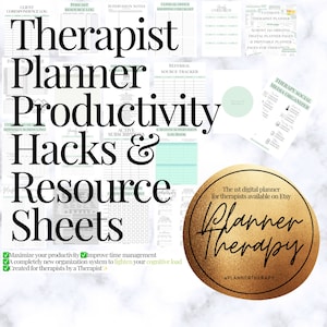 Top Recommended Planner Section: PSYCHOTHERAPIST PLANNER PRINTABLES ultimate productivity hacks and client handouts