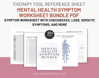 Mental Health Symptom Worksheet Bundle: Client Handouts (PDF)