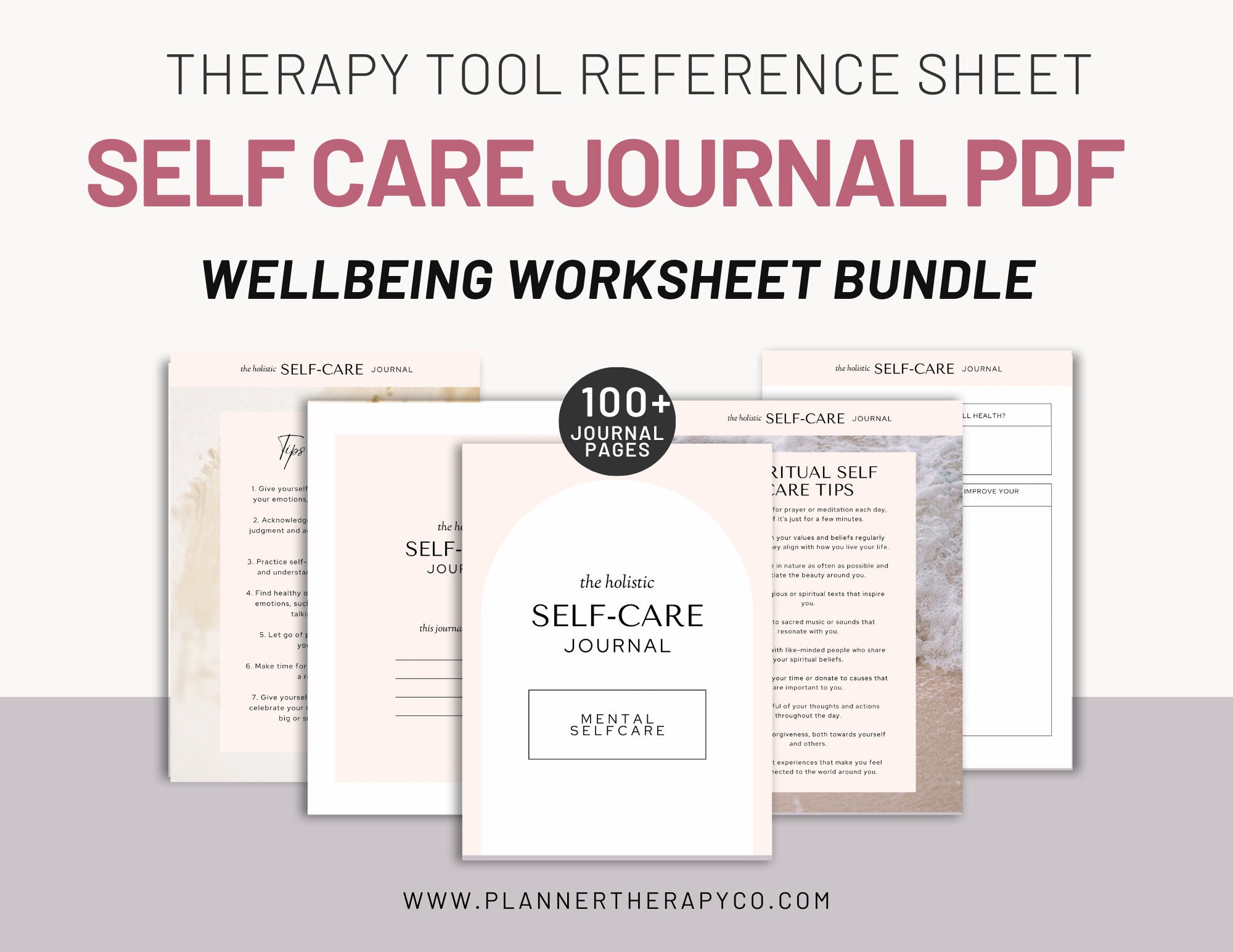 Self Care Journal: 100+ Mental Health Worksheets (PDF)