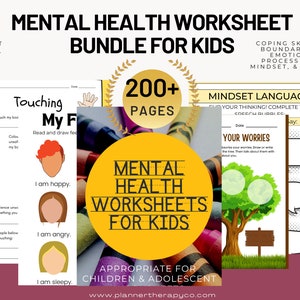 Therapy worksheets, 200+ Psychotherapy PDF Worksheets for children and adolescents, PDF, school Counselor, child therapist