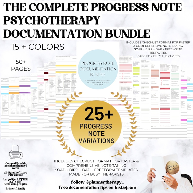 Therapist Progress Note Template: Fillable Counseling SOAP Notes (PDF) image 6