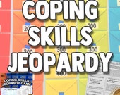 Coping Skills Jeopardy Game: Mental Health Therapy (Printable Download)