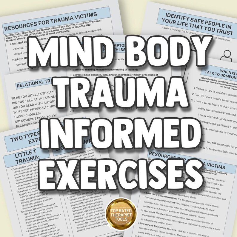 Trauma Informed Exercises: Relationship Skills Worksheets (printable ...