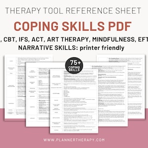 Coping skills, self regulation, CBT, DBT, mindfulness, pdf Worksheets, Black and white, coping mechanisms, defense mechanisms, healthy