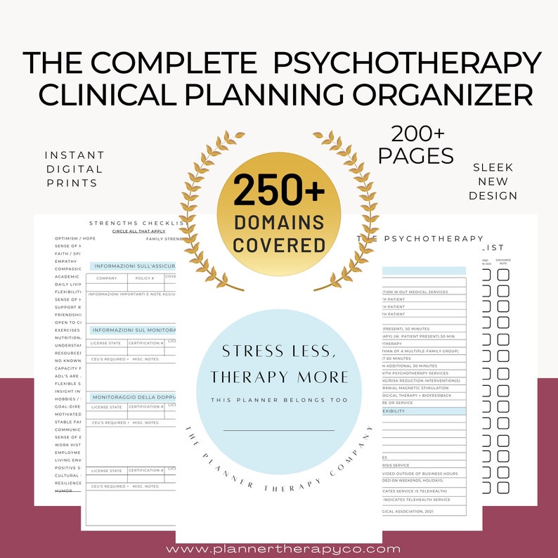 PSYCHOTHERAPIST PLANNER PRINTABLES deluxe set Additional pages you didnt know you needed build your own planner with digital prints image 2