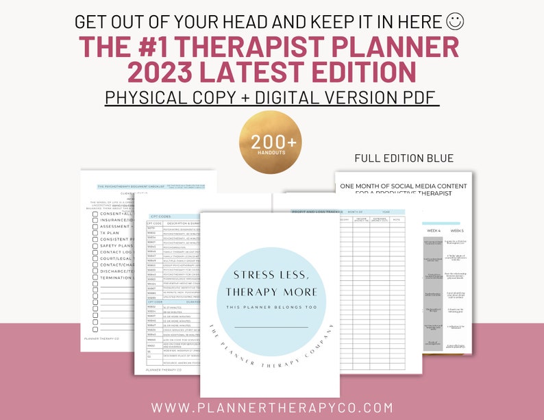PSYCHOTHERAPIST PLANNER PRINTABLES deluxe set Additional pages you didnt know you needed build your own planner with digital prints image 1