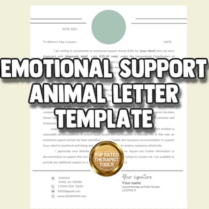 Modelo de carta de apoio emocional para animais, papel timbrado profissional, assinatura de terapeuta, modelo personalizado para consultório particular, PDF de psicoterapia