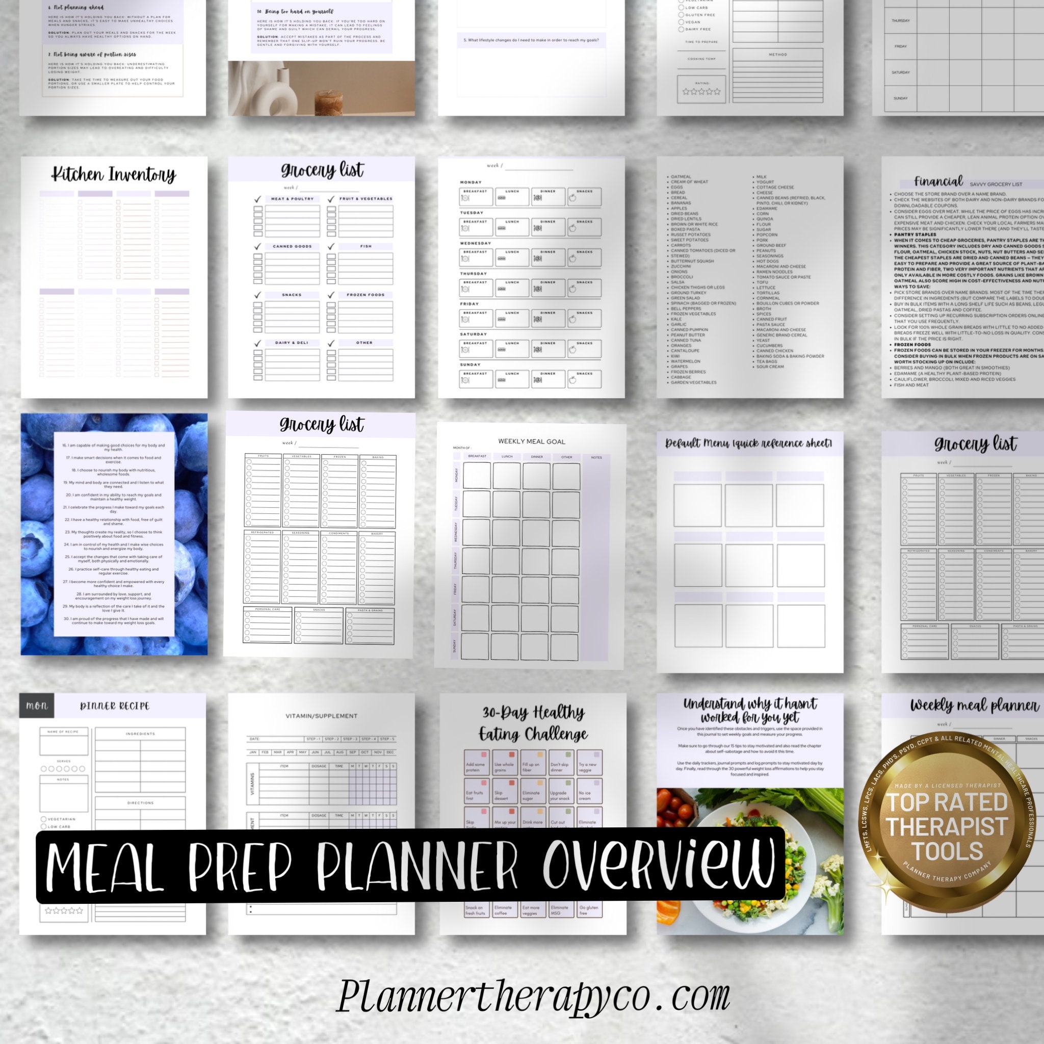 Meal Prep Binder | Printable Mom Planner | Home Management PDF ...