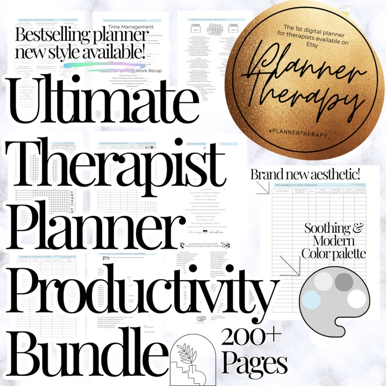 PSYCHOTHERAPIST PLANNER PRINTABLES deluxe set Additional pages you didnt know you needed build your own planner with digital prints image 7