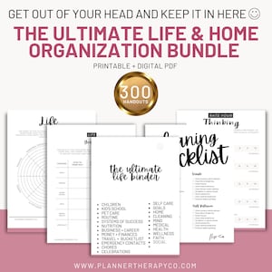 Planejador de Vida Completo: Imprimíveis de Gerenciamento Doméstico (PDF)