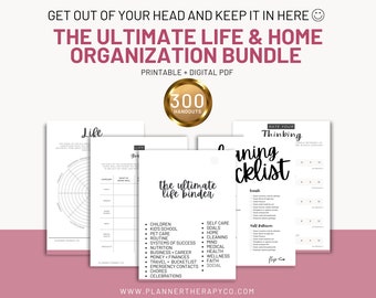 Complete Life Binder | Printable Mom Planner | Home Management PDF | Planner Inserts | Organization Printables | Family, Fitness, Finances