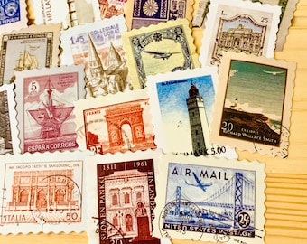 A lot of 23 architecture stamps, old building stamps, vintage style stamps, junk journal supplies, scrapbook supplies, journaling stamps