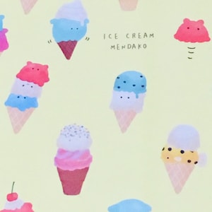 Ice cream journal, kawaii notebook, school notebook, summer school notebook, junk journal supplies, scrapbook, bullet journal