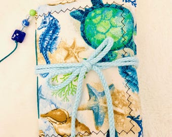 Diario de caballitos de mar, diario acuático, diario de vida marina, diario oceánico, diario de playa de verano, álbum del océano, diario costero