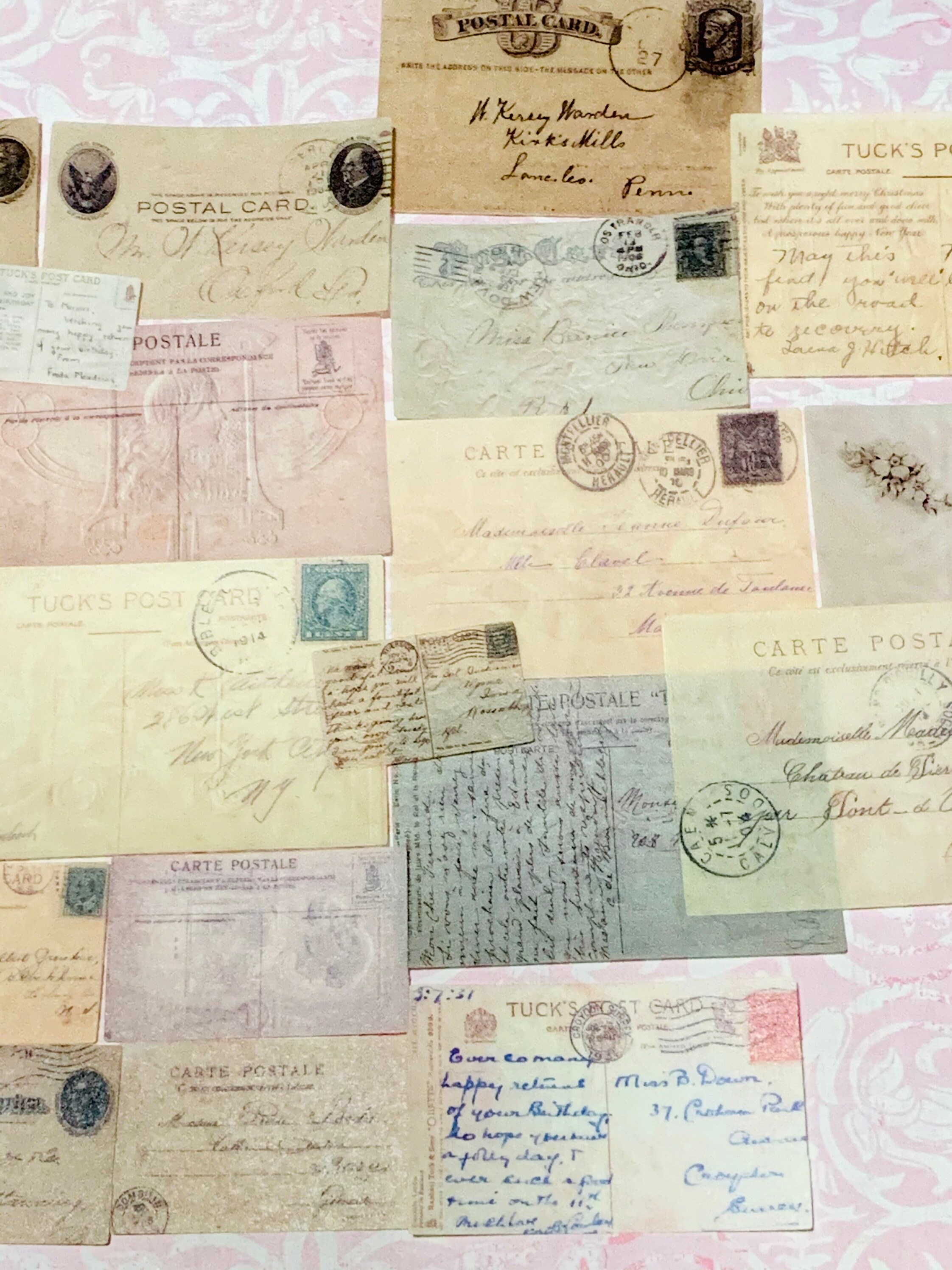 A Lot of 20 Postcard Stickers 20 Vintage Stickers Vintage Etsy