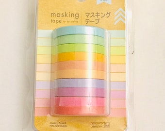 Pastel masking tape, pastel decorative tape, craft tape, pastel washitape, washitapes for journaling, tapes, 10 masking tapes, washitape set