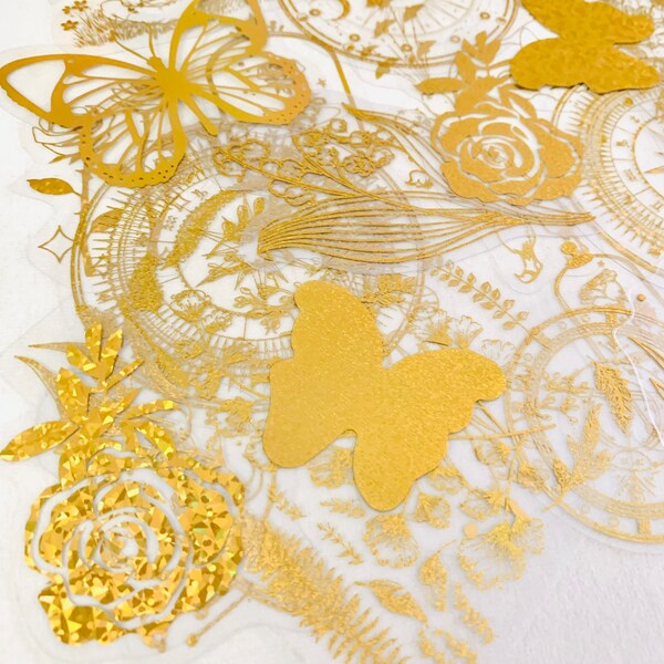 Gold Foil Stickers Etsy