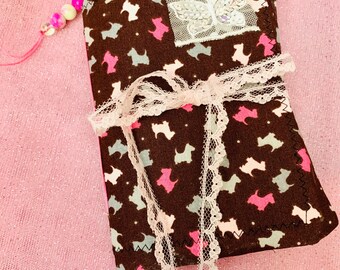 Scottish terrier chocolate junk journal, sweet travel journal, writing journal, junk journal gift, travel diary, upcycled journal, handmade