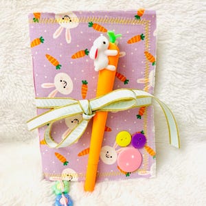Ensemble cadeau de journal lapin kawaii, petit ensemble cadeau de journal, ensemble de journaux kawaii, album de coupures, planificateur de budget, cadeaux de journal de collègue, cadeau d&#39;anniversaire