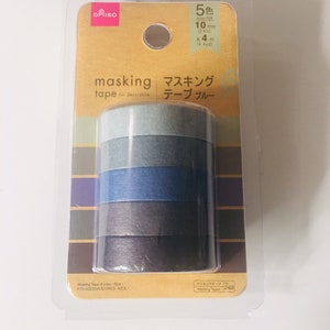 Blue shades washitape , blue and gray washitape, washi pack, masking tape set, washitape for crafts, bujo washitape, scrapbook tape, washi