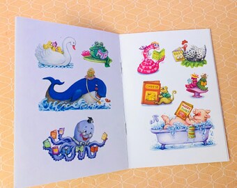 Reading Time Sticker Booklet, Colorful Kids Stickers, reader stickers, bookworm stickers