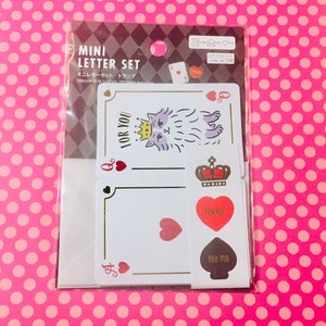 Mini Cat letter set, small cat letter papers, cat card game letter set, kawaii cat stationery, small cat stationery, cat letters, kawaii cat