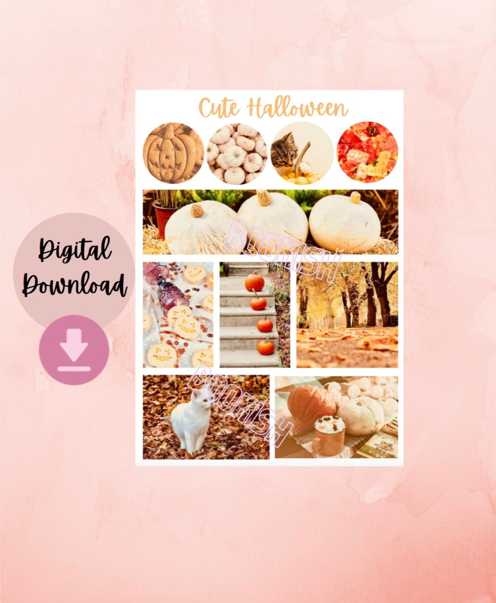 Printable Fall Stickers, Cute Fall Journal Stickers, Fall Cat Stickers ...