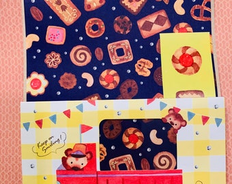Ensemble de lettres ours cookie, ensemble de lettres mignon, ensemble de lettres de correspondant, kit courrier escargot, kit de correspondant kawaii, papiers de journal kawaii, journal indésirable