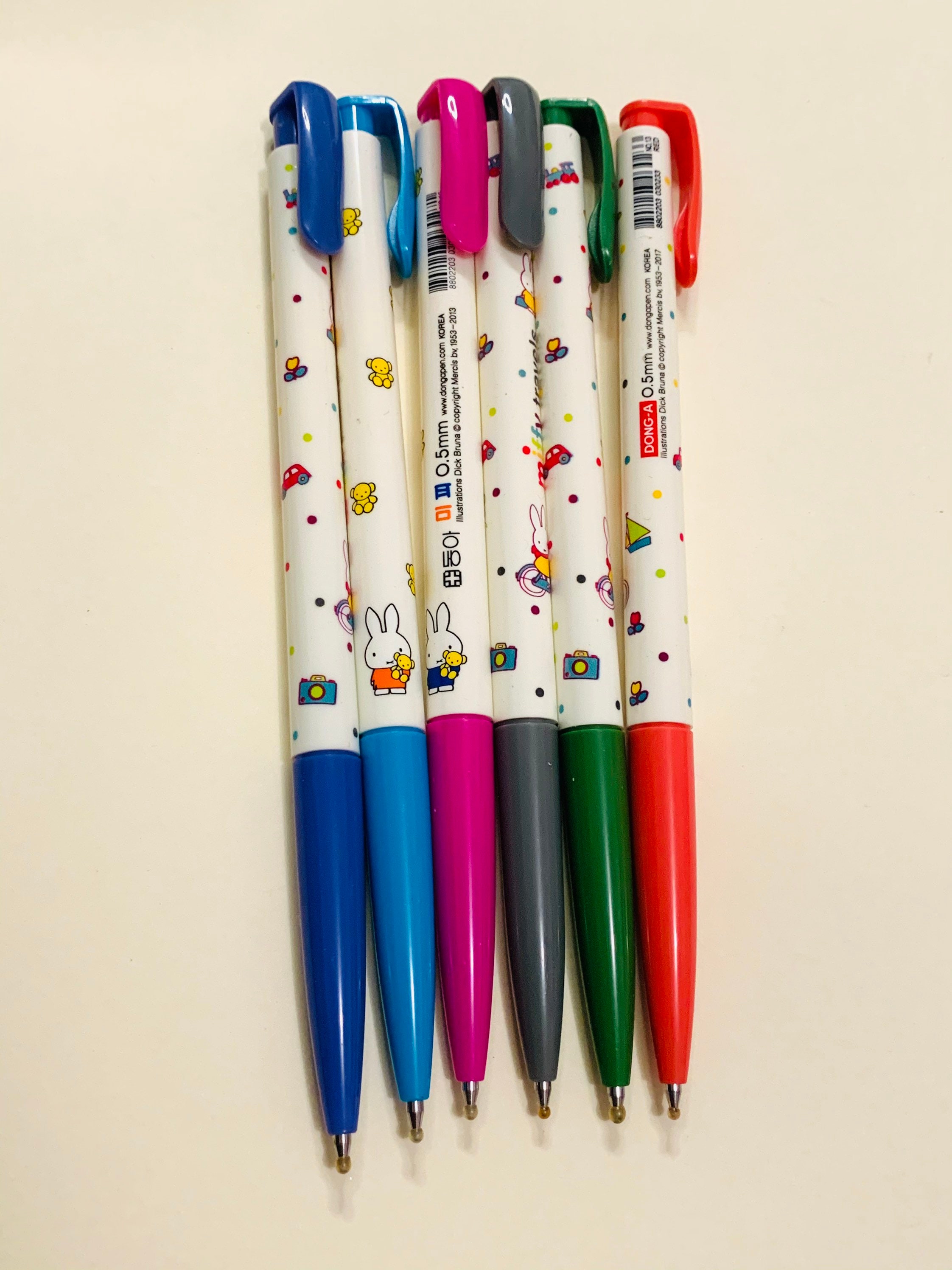 6 Miffy ballpoint pens Kawaii rabbit pens 6 miffy pens pack Etsy