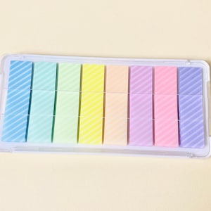 Pastel rainbow sticky flags, film sticky flags, page markers, homework sticky notes, note-taking, book marker, kawaii sticky notes,