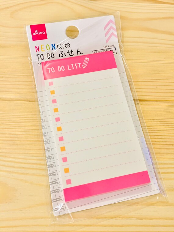 To Do List Memo Pad Pink Memo Pad Bullet Journal Memo Pad Etsy